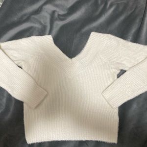 Ivory Off The Shoulder Sweater